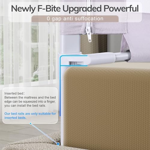 omzer Bed Rail for Toddlers - Toddler Bed Rails with Double Child Lock - Bed Rail for Baby Kids with Pattern - Height Adjustment Guard Rails for Twin Size Bed - 3 Pack, 39x75x75”