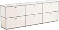Modern Storage Cabinet White H, Home Office Cabinet, Versatile Free-Standing by ARVORAHome