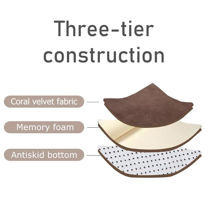 Loartee Coral Velvet Crawling Rugs Area Rugs Play Mat (6'8"x9'8", Coffee) for Toddler Children Yoga Exercise Pads Carpet