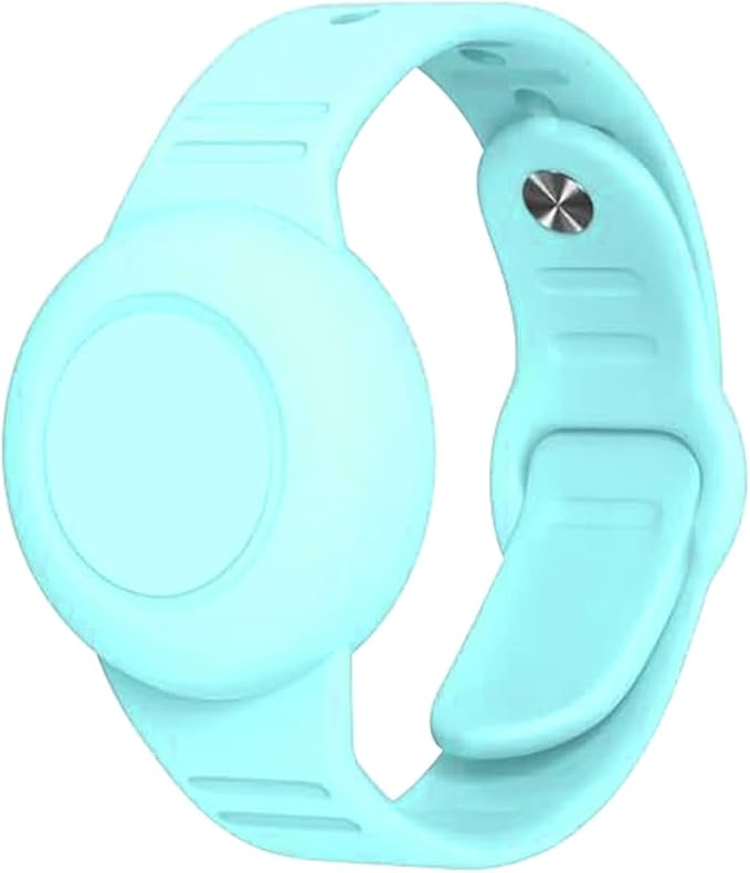 Waterproof Airtag Bracelet for Kids,Hidden Airtag Wristband Kids,Anti-Lost Silicone Apple Airtag Holder Case for Toddler,Airtag Case Cover Accessories Watch Band GPS Tracker for Child-Teal