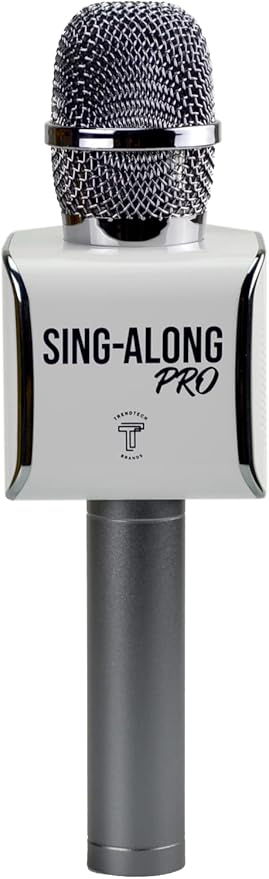 Sing-Along PRO Bluetooth Microphone - Wireless Karaoke Mic for Kids & Adults - Portable Home Karaoke Mic with Stereo Audio - Black