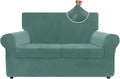 ZNSAYOTX Luxury Velvet Sofa Cover 3 Piece Stretch Loveseat Covers by ZNSAYOTX