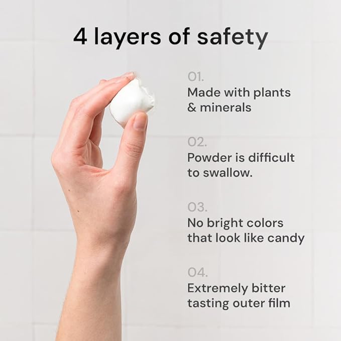 Grab Green Newborn Baby Laundry Detergent Pods, 60 Loads, Chamomile, Mineral Based, Non-Toxic, Stain Remover