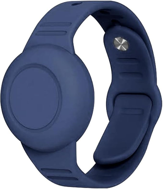 Waterproof Airtag Bracelet,Hidden Airtag Wristband,Anti-Lost Silicone Apple Airtag Holder Case,Airtag Case Cover Accessories Watch Band GPS Tracker-Blue