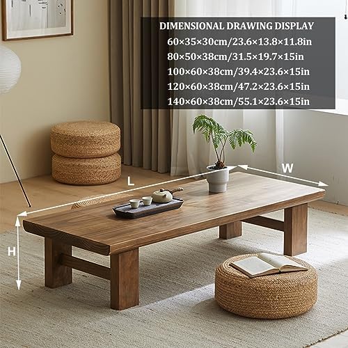 Vintage Japanese Rectangular Floor Table - Image 2