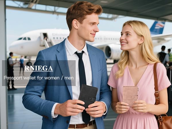 Passport Holder for Travel Rfid Passport Wallet for Women Men with Zipper Pocket Pen Sim Card Holders Slim Travel Accessories