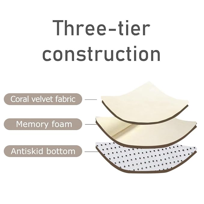 Loartee Coral Velvet Crawling Rug (4'11"x6'7", Beige) for Toddler Children Play Area Rug Yoga Mat Exercise Pad Carpet