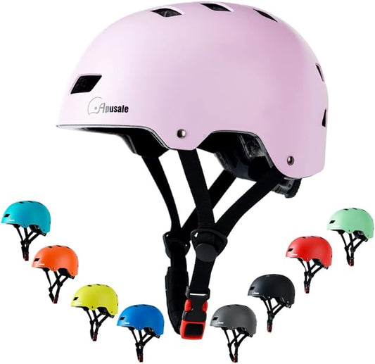 Bike Skateboard Helmet, Adjustable and Multi-Sport for Skate Scooter, 3 Sizes for Adult Youth Kids Toddler