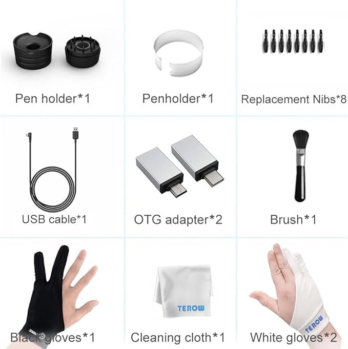 UGEE Drawing Tablet Graphics Tablets, M708 V2 Upgrade PC&Android Device,10x6 Inch Ultra Thin Large Digital Graphic for PC, Pad with 8 Hot Keys 8192 Level Battery-Free Stylus for Creation Sketch