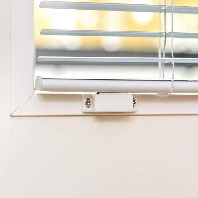 Cabinet Magnet Latch - Best for Cabinet Doors, Cupboards, Drawers and Shutters - Cabinet Magnetic Latch Easy Install - Magnetic Cabinet Catch Screws Included - Set of 12(White)