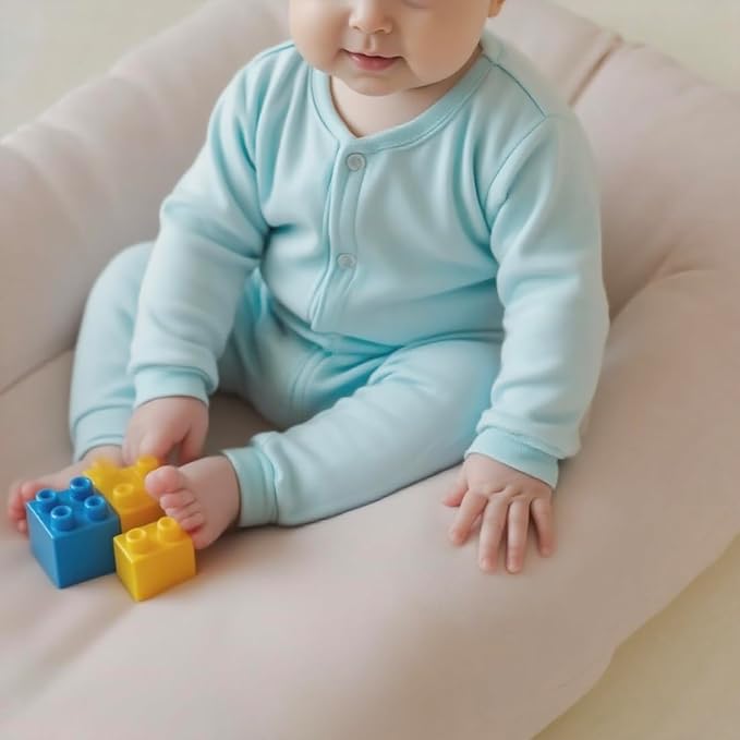 Baby Lounger - Snuggle Cozy Me Infant Lounger for Newborns | Breathable & Soft, Portable Awake-Time Pad, Essential Baby Gift- Petal (Lounger Cover Included)