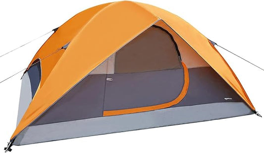 Amazon Basics Camping Tent, 3-Season Dome Design with Rainfly