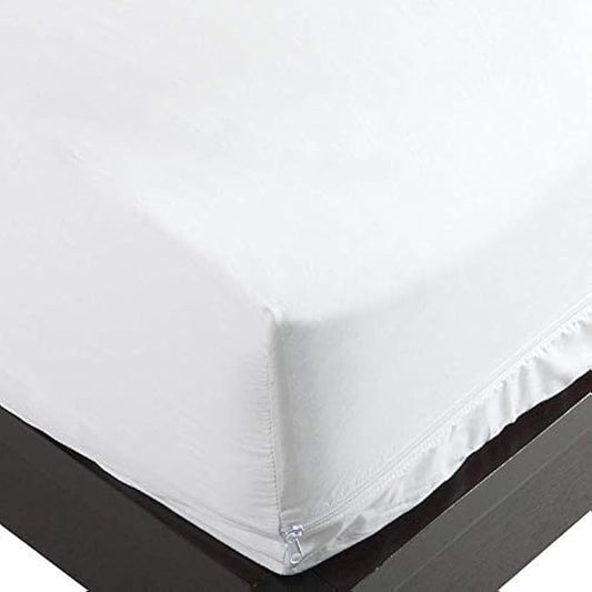 National Allergy Superior 100% Cotton Queen Mattress Protector Zippered - 60" x 80" x 9" - Hypoallergenic Bed Encasement - Breathable Dust Proof Cover - AAFA & Oeko-TEX Standard 100 Certified