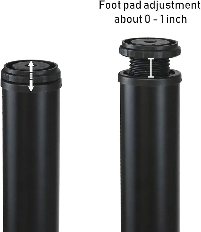 QLLY 24 inch Adjustable Metal Desk Legs, Heavy Duty Furniture Table Legs - Image 3