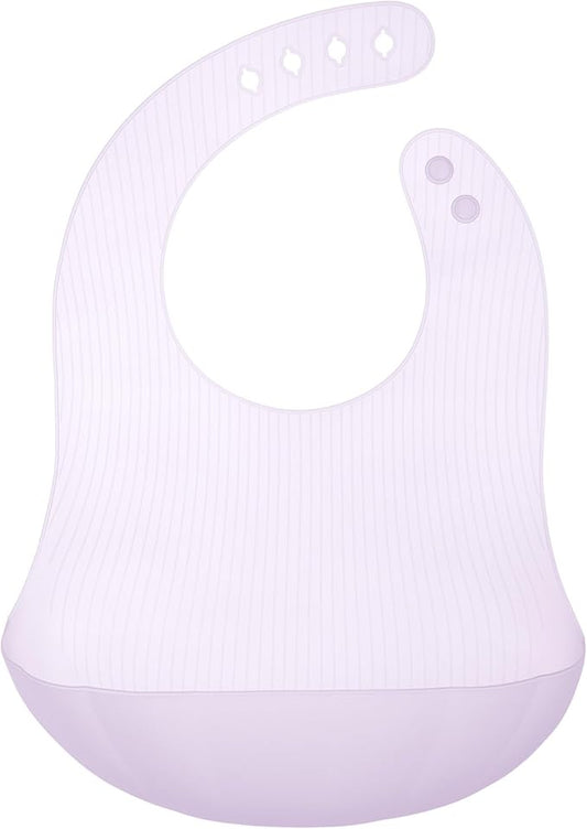 Olababy Fold N Go Silicone Baby Bib w Travel Case | Lightweight Design Eases Pressure Bruising for Infants & Toddlers