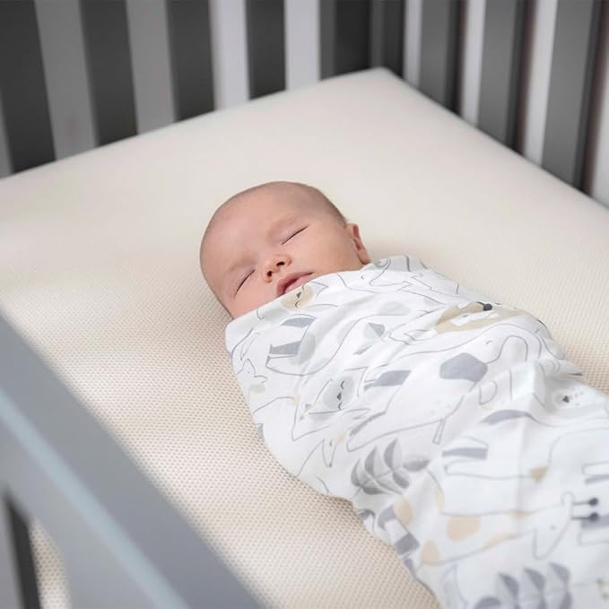 Naturepedic Organic Crib Mattress - 2-Stage 144 Coil Infant & Toddler Mattress with Protector Pad - Waterproof, Breathable & Non-Toxic for Baby and Toddler Bed