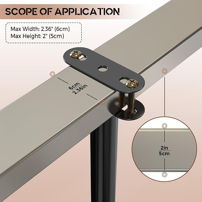 4-Piece Adjustable Height Bed Support Legs, Extra Sturdy Steel - Image 7