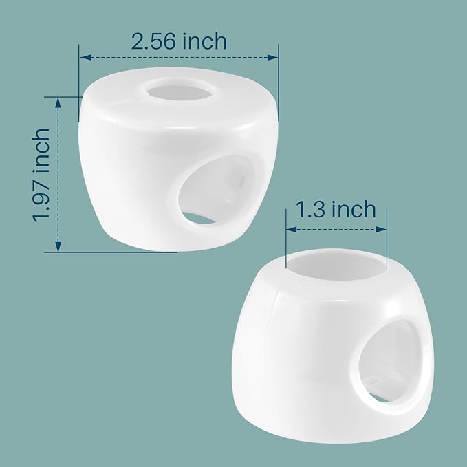 Inaya Kids Safety Door Knob Cover (4 Pack) - Prevent Children from Opening Doors, Fit Most Round Knobs - Door Knob Safety Cover for Kids, Child Proof Door Lock, Child Proof Door Locks - Translucent