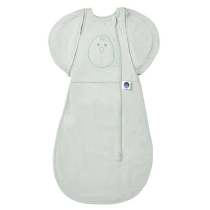 Nested Bean Air 6-in-1 Adaptable Baby Sleep Sack - Unweighted - Comfort & Safety for Natural Sleep, Preferred Arm Position Reduces Startle Reflex, Better for Baby, SM (13-18.5 lbs.) Sage