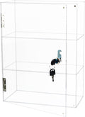 Acrylic Display Case with Lock Key, 3 Shelf Locking Countertop Display Case by Tozcozus