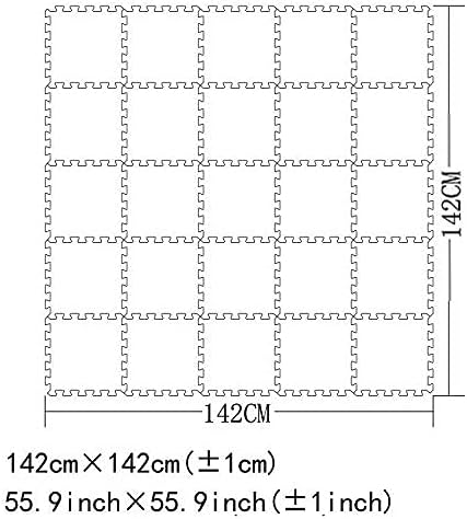 YIMINYUER® 25 Tiles (30cm×30cm×1cm Each Tile) Baby Soft Puzzle Play Mats, Kids Thick EVA Foam Floor, Toddlers & Children's Soft Interlocking Mat R01R07R12G301025