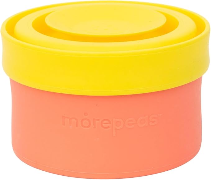 morepeas The Everything Snack Bowl - All-in-One Baby, Toddler & Kid Food Container - Travel Essential with Spill Proof Lid & Suction Base - Melon