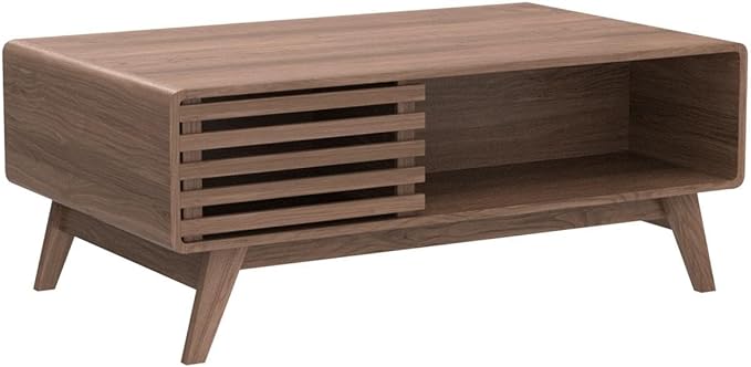 mopio Ensley Dual-Side Storage Coffee Table – Mid Century Modern Fluted Wood - Image 4