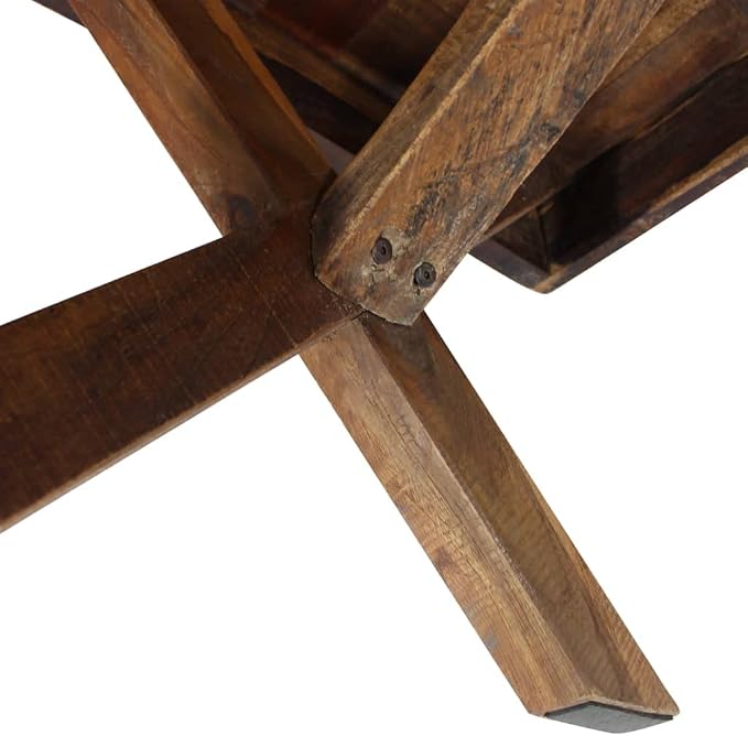 Rustic Farmhouse Coffee Table Handmade from Reclaimed Mixed Woods, 43.3 inch - Image 6