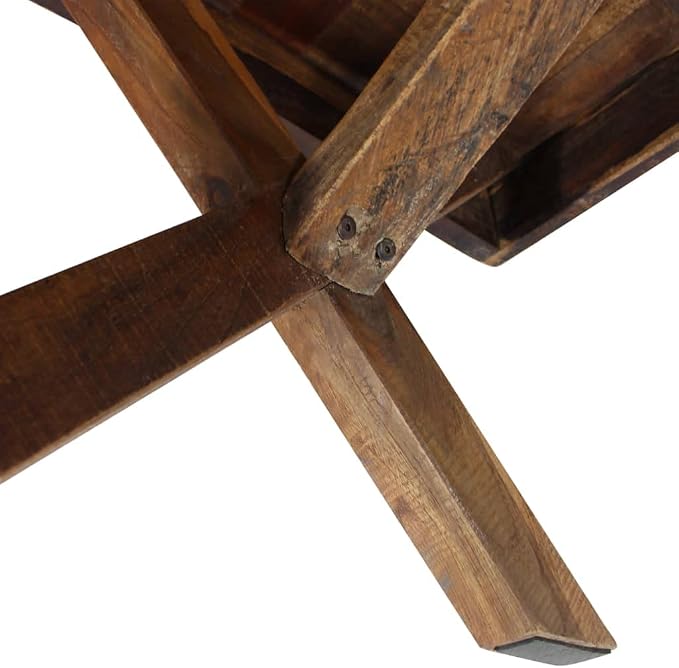 Rustic Farmhouse Coffee Table Handcrafted from Mixed Reclaimed Woods, Unique - Image 6