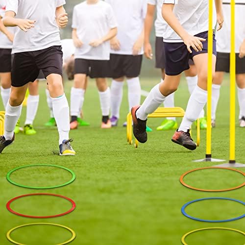 Libima Obstacle Course Ring Set Exercise Hoop Large Hoop Plastic Toys Playground Toys for Gymnastics Practice Party Games Educational Activities Holiday Decor, 5 Colors(12 Pcs,30 Inch)