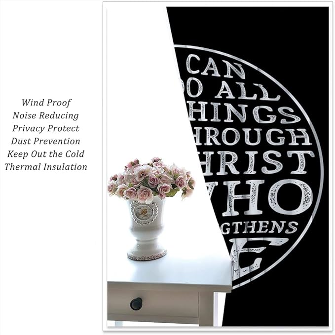 Basketball Blackout Curtains for Boy Girl Room Darkening Decor,Sport Theme and White Motto Dark Background Bedroom Living Room Home Rod Pocket Thermal Insulated Window Curtain/Drapes Panel,63x63 Inch…