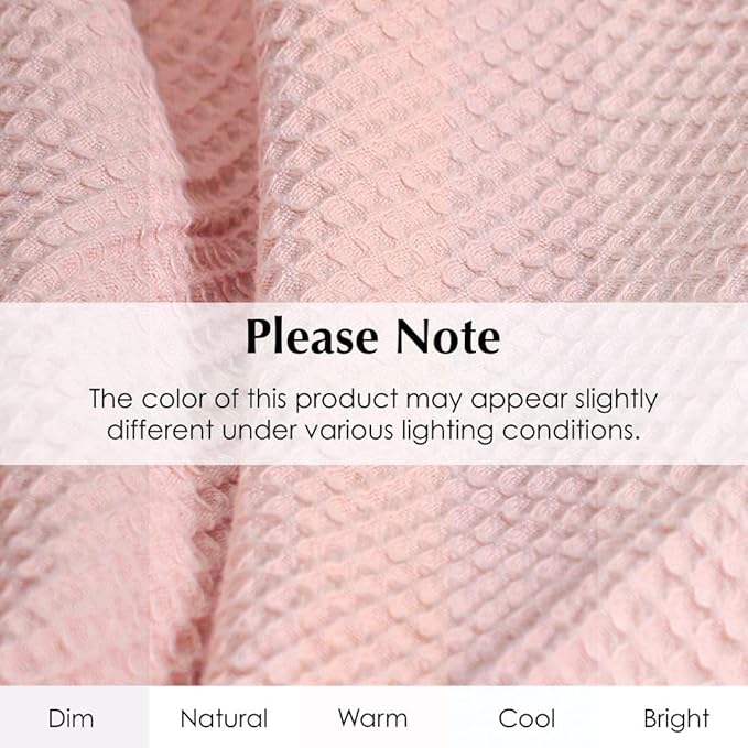 Salt Earth GOTS Certified 100% Organic Cotton Throw Blanket, 55" X 60" Blankets & Throws for Bed, Throw Blanket for Couch,Modern & Cozy Blanket, All Season Waffle Blanket, Soft Blanket (Misty Rose)