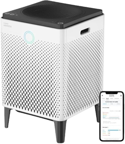 Coway Airmega 400S App-Enabled Smart Air Purifier (Covers 1,560 sq. ft.), True HEPA Air Purifier with Smart Technology, Compatible with Amazon Alexa and Google Home, White (111012)