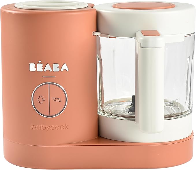 BEABA Babycook Neo Baby Food Maker | Non-Toxic Glass & Stainless Steel | Trusted by Celebrity Moms | Sustainable Baby Food Processor | Global Leader | 34 Servings in 20 Mins
