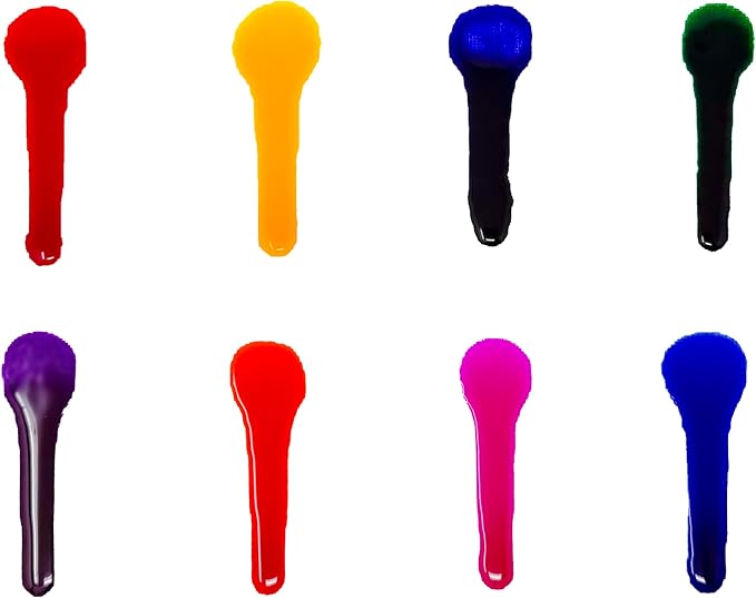 milo Liquid Watercolor Paint Set of 8 Colors | 4 oz Bottles | Washable, Safe and Non-Toxic | Made in USA | Art & Craft Paints for Kids, School Supplies Painting Set for Children | Easy to Pour Fluid Bottles