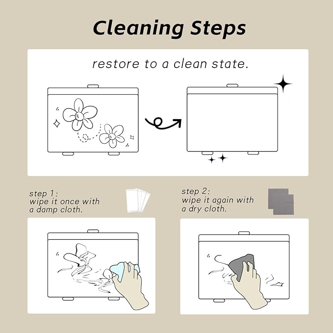 Led Note Board,Doodle Glow,Led Drawing Board for Kids,Acrylic Dry Erase Board with Light and 7 Colors Pens,LED Note Board with Colors for Office School Home (11.8x7.8 inches)