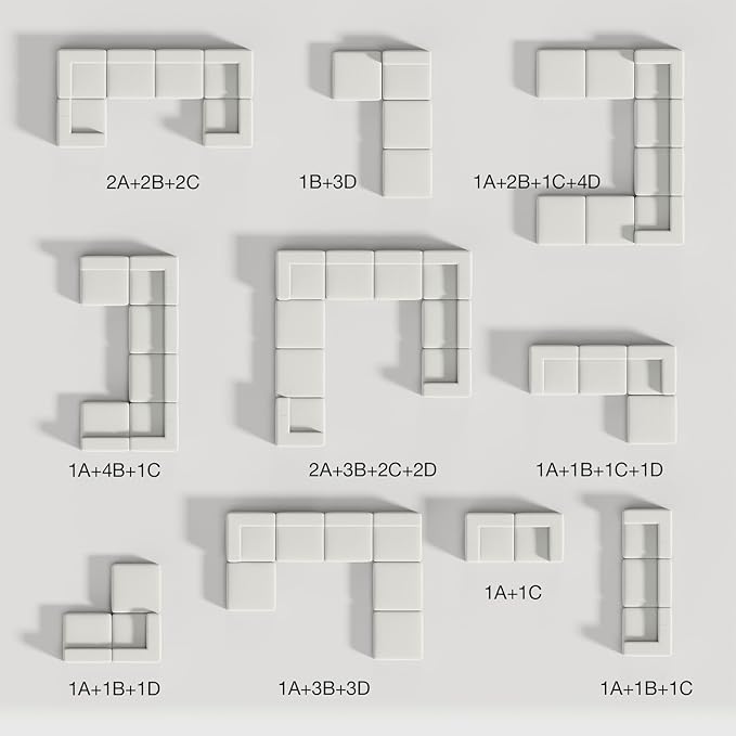 Novilla 106" Modular Sectional Sofa, Modern Cloud Sectional Couch - Image 5