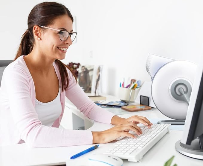 IQAir Atem Desk Air Purifier for Home, Office, Desktop, Small Room up to 150 sq ft, HyperHEPA Filter for Bacteria, Viruses, Allergens, Pets, Asthma, Pollen, Dust, Swiss Design, Made in Germany, White