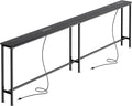 SUPERJARE Sofa Table with 2 Power Outlets and USB-C Ports, 5.9 Inch Narrow by SUPERJARE