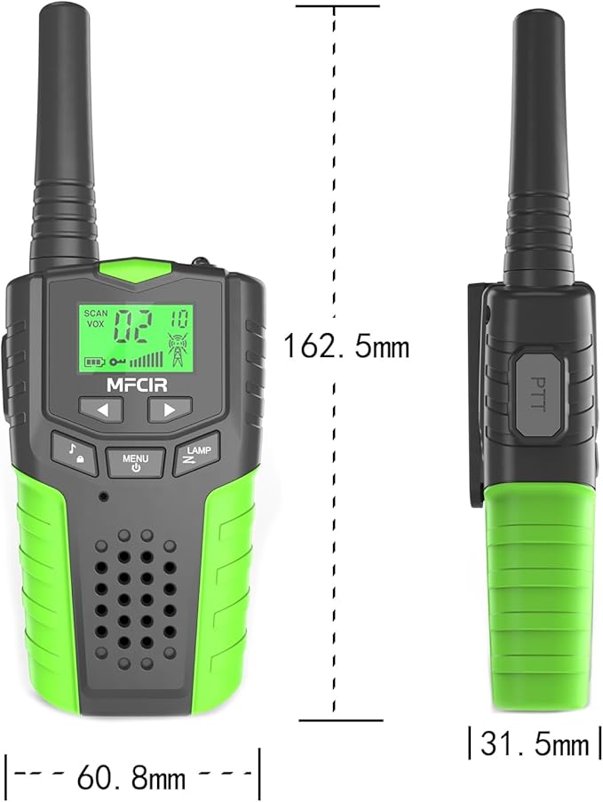 Walkie Talkies for Kids Rechargeable 2 Pack,3 Miles Long Range 22 Channels 2 Way Radio Mini Kid Wakey takey,Birthday, Toys for Age 3-12 Year Old Boys Girls