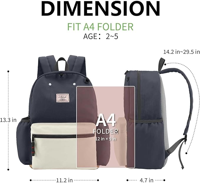 Toddler Backpack for Boys 2-5: Preschool Kindergarten 13" Daycare Backpacks Fit A4 Folder