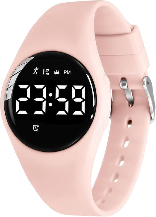Kids Watches for Girls Boys Digital Sport Watch with Step Counter Pedometer Vibration Alarm Clock, No App Waterproof Fitness Tracker Kids Watch Boys Girls Teens Students Ages 5-16