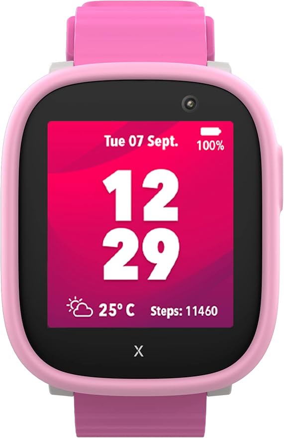 XPLORA X6 Play - Watch Phone for Children (4G) - Calls, Messages, Kids School Mode, SOS Function, GPS Location, Camera and Pedometer – (Subscription Required) (Pink)