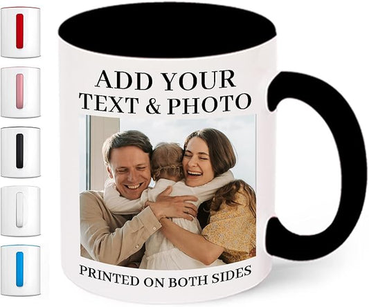 Personalized photo Mug Custom Mug Design Your Own Style with Words Picture, 11oz Multiple Colors Personalized Gifts Custom Cups for Birthday Anniversary Christmas, Party Favors Mug Wholesale