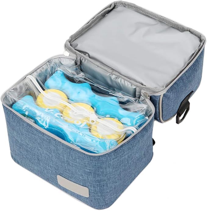 Meichoon Breast Milk Baby Bottle Cooler Bag/Waterproof Baby Milk Bag Freezer/Mommy Travel Backpack/Portable Thermal Insulated Lunch Box for Women Men Large Capacity Handbag