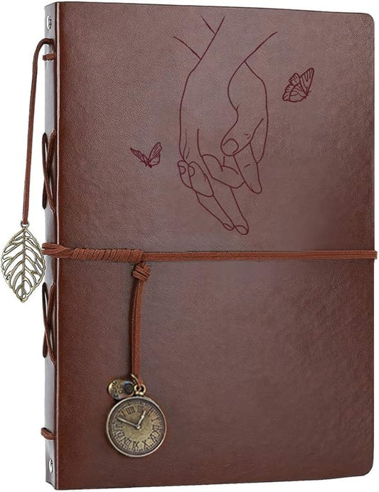 Photo Album 4x6 160 Photos, Leather Photo Albums with Writing Space With 30 Writing Paper, Travel Family Wedding Kids Graduation Ultrasound Baby Picture Album Scrapbook Photo Album