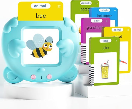 Talking Flash Cards for Toddlers, 224 Sight Words English Learning Flashcards for Kids, Autism Pocket Speech Therapy Toys, Birthday Gifts for Boys Girls