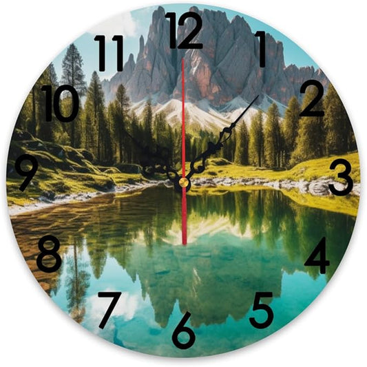 Generic Custom Wall Clock Personalized Picture Hanging Time Clocks Silent Non Ticking Round Decoration for Kitchen Family Friends Gifts