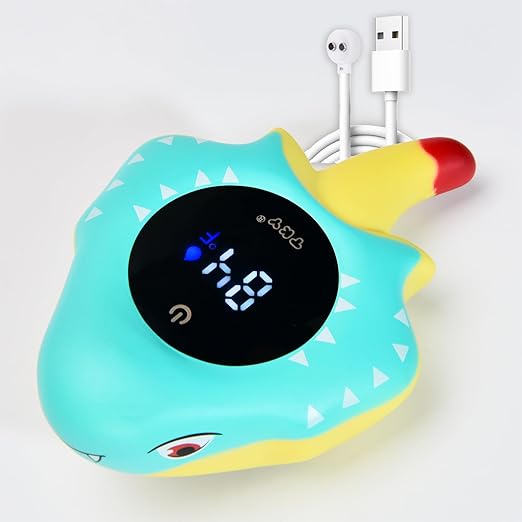 TKY Baby Bath Thermometer with Floating Toys - Digital Water & Room Temperature Monitor, Rechargeable Thermometer with Alerts for Newborn Bath Essentials, Infant Safety