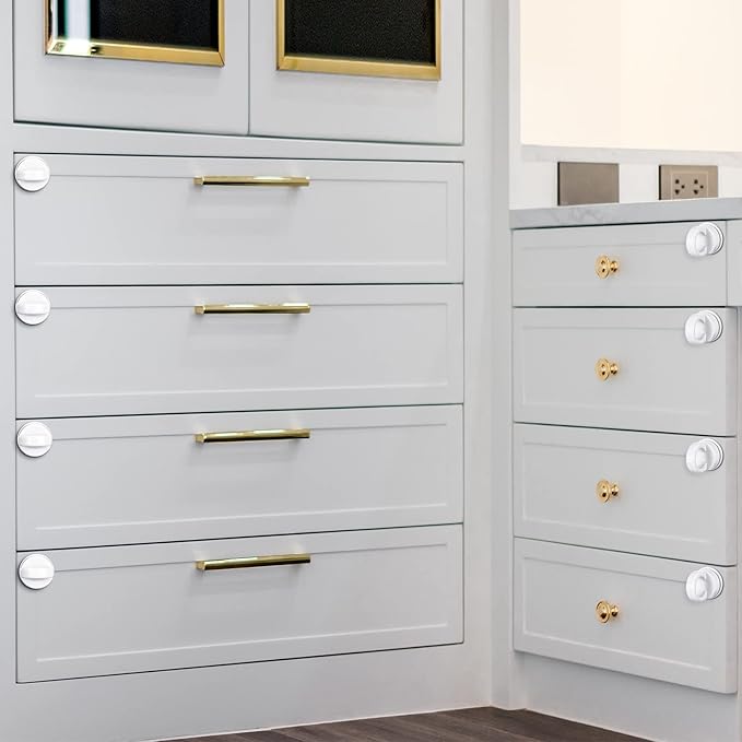 Kingdder 4 Sets Magnetic Cabinet Locks Keys Baby Proofing Child Safety Magnet Drawer Replacement Keys Universal Magnetic Key for Drawers and Cabinets (Locks Not Included)